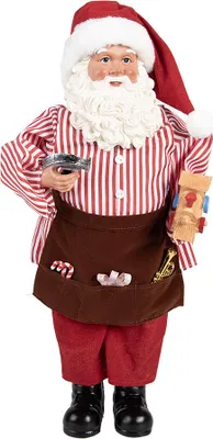 Immagine prodotto di Clayre & Eef decorazione natalizia figura Babbo Natale 22x19x45 cm rosso tessuto
