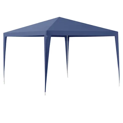 Produktbild von In And OutdoorMatch Pavillon-Partyzelt Louie - wasserdicht - 3 x 3 x 2,55 m - dunkelblau - Polyethylen und Stahl - UV-beständig und wasserdicht