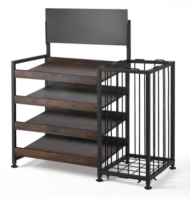 Immagine prodotto di Espositore per dolci - Scaffale snack a quattro livelli per bancone - Espositore in legno - Riutilizzabile - Multiuso