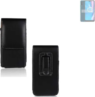 Produktbild von K-S-Trade Gürteltasche kompatibel mit Alcatel 3X Plus Schutz Hülle Handy Hülle mit Magnetverschluss Holster in schwarz