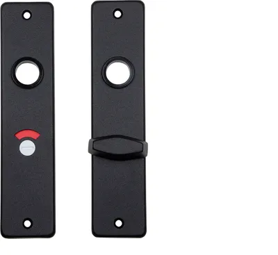 Produktbild von WC-Türbeschlag Schwarz Kurzschild 57/5 - pro Set