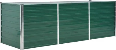 Obrázek produktu pro vidaXL Zahradní zvýšený záhon z pozinkované oceli 240x80x77 cm zelený