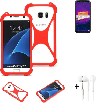 Produktbild von Handy-hülle + Kopfhörer kompatibel mit Ulefone Armor 9 Schutz-hülle Bumper Silikon Schutz Hülle Cover Case Silikoncase Silikonbumper TPU Softcase