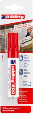 Zdjęcie produktu dla Edding 500, Czerwony, Końcówka pociskowa, Czerwony, Biały, Aluminium, 2 mm, 7 mm