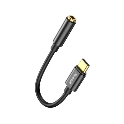 Obrázek produktu pro Baseus L54 Adaptr pro sluchtka USB-C na 3,5 mm audio jack DAC 24 bit 48 kHz ern (CATL54-01)