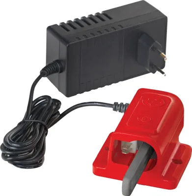 Produktbild von Wolf Garten Ladegerät QC 25 eM, 18 V, ca. 60 Min. Ladezeit, 2-in-1 Funktion (Laden & Aufbewahrung), für BS 140 eM