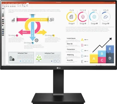 Produktbild von LG 24QP750-B, 60,5 cm (23.8"), 2560 x 1440 Pixel, Quad HD, LED, 5 ms, Schwarz
