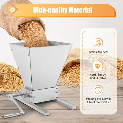 Produktbild von Multifunktionale Getreidemühle mit Edelstahlwalzen für die Hausbrauerei