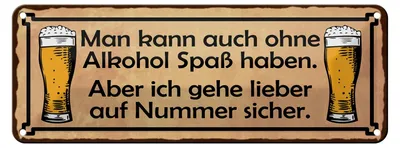 Produktbild von Blechschild Spruch 27x10cm kann auch ohne Spass Dekoration