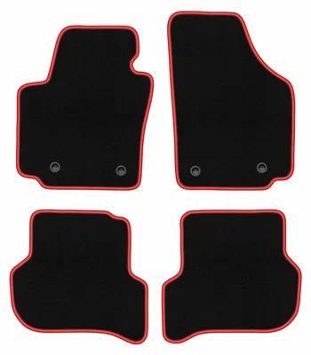 Immagine prodotto di Tappetini in velluto Nero/Rosso per Seat Altea XL 2006-08.2008 Set 4 pezzi