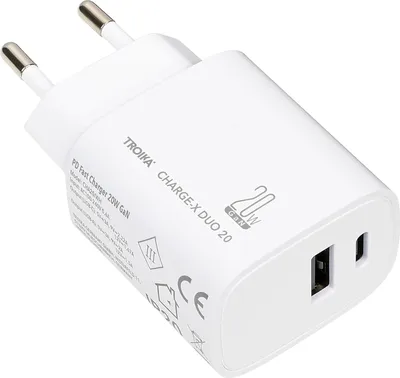 Produktbild von TROIKA Ladestecker CHARGE-X DUO 20