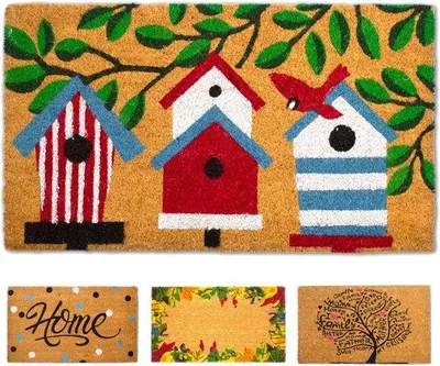 Zdjęcie produktu dla Ibenzoa® Mata do drzwi "Kokos-Fußmatte" 40 x 70 cm – antypoślizgowa mata do zbierania brudu wykonana z naturalnych włókien kokosowych, z antypoślizgową podkładką PVC, przeznaczona do użytku wewnątrz i na zewnątrz