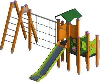 Image de Kletterpark Spielplatzanlage Rutschbahn Spielzone Freiluftspielplatz Spielinsel