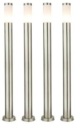 Produktbild von 4er Set Außenlampen aus Edelstahl für Ihr Grundstück