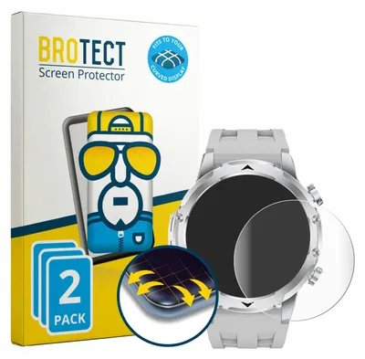 Produktbild von 2x BROTECT Fullscreen Schutzfolie für FitVigor Smartwatch 1.53" Displayschutz Folie Fullcover Klar Transparent