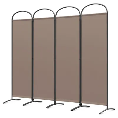 Zdjęcie produktu dla Angel Living 4-częściowy ekran balkonowy 225X185CM ekran balkonowy ekran balkonowy ścianka działowa ścianka działowa, czekoladowy brąz