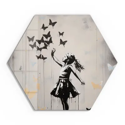 Produktbild von DEQOART Glasbild Echtglas 55x48 cm 'Fliegende Hoffnung' Wandbild Bild modern Deko