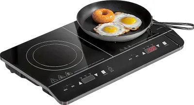 Produktbild von Tragbares Induktionskochfeld, 10-stufige Temperaturregelung, Touchpanel, Schwarz
