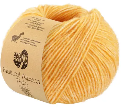 Produktbild von Lana Grossa - Natural Alpaca Pelo 0028 dottergelb meliert