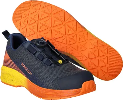 Image de Chaussures de sécurité Noir bleu/orange clair, taille 08 37 MASCOT F1601-909-01098
