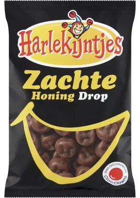 Produktbild von Harlekijntjes Zachte Honing Drop 300g – Weiche Honig-Lakritzbonbons