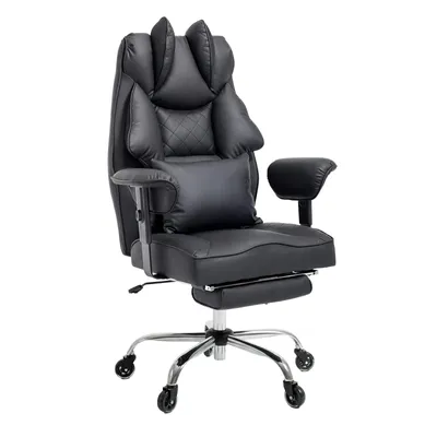 Produktbild von HAPPYHOME XXL Ergonomischer Bürostuhl bis 200 kg belastbar, Gamingstuhl mit Fußstütze und Lendenkissen, extra breiter Schreibtischstuhl