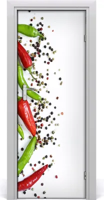 Produktbild von Tulup Türaufkleber 75x205 cm Dekorative Aufkleber Selbstklebend Wasserdichte Tapete Abnehmbar Schlafzimmer Wohnzimmer Wohnkultur - Chilischoten