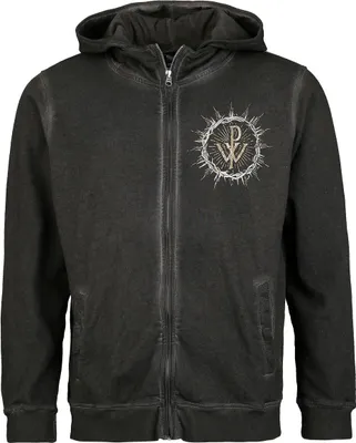 Produktbild von Powerwolf Kapuzenjacke Herren Crest Wolves dunkelgrau L