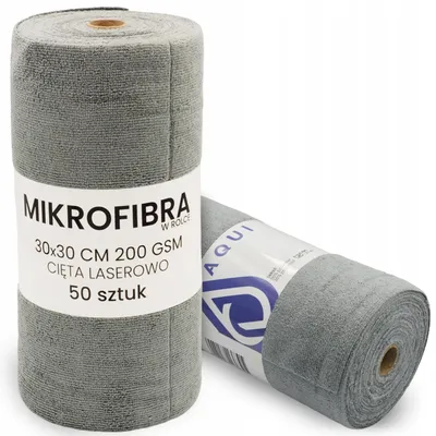 Zdjęcie produktu dla Ręczniki Z Mikrofibry Na Rolce Szmatki Ściereczki Delikatne 30X30Cm 50Szt