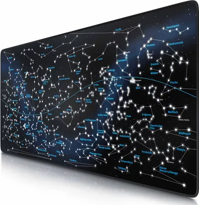 Zdjęcie produktu dla CSL Gaming Mouse Pad XXL, 900 x 400 x 3 mm, podkładka na biurko, zmywalna, antypoślizgowy spód, szybkość i precyzja, Celestial Map