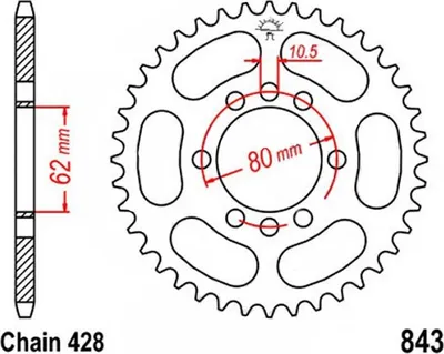 Immagine prodotto di ESJOT Kettenrad "15003" 428, Stahl 49 Zähne