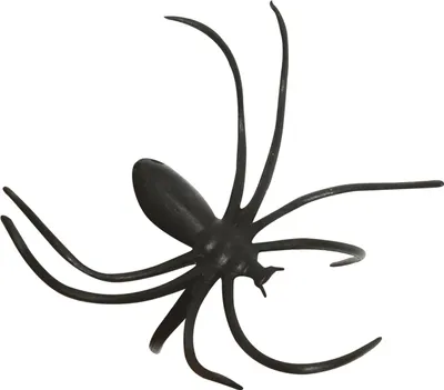 Image de araignées en plastique noir décoration d'Halloween 50 pièces