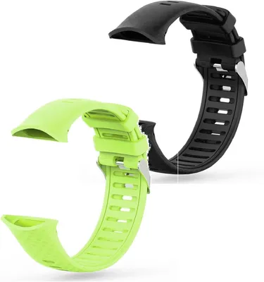 Image de Bracelets de remplacement - Bracelet de sport pour montre - Bracelet réglable en silicone - Lot de 2 - Noir