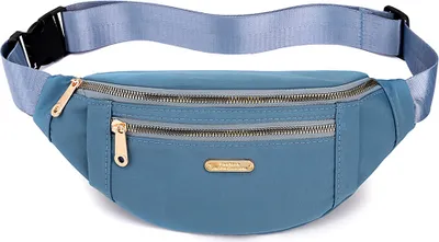 Produktbild von Bauchtasche, Hüfttasche, wasserdichte Hüfttasche mit verstellbarem Gurt für Reisen, Sport und Laufen, blau,