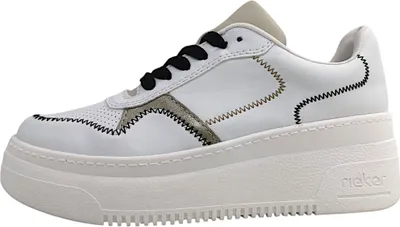 Produktbild von Rieker Alabama/Odense Damenschuhe Schnürschuhe Sportive sportlicher Schnürer Weiß Freizeit, Schuhgröße:38 EU