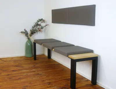 Produktbild von Klemmkissen Sitzkissen mit 2 Leisten Klemmtiefe 40cm, Farbe:taupe
