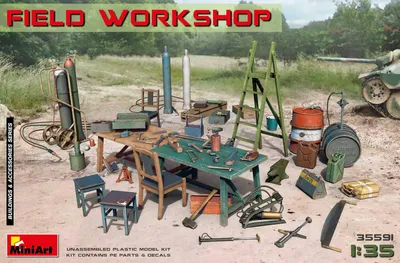 Productafbeelding van MiniArt 1:35, WOII, veldwerkplaats, plastic modelbouw