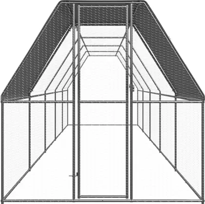 Obrázok produktu pre vidaXL Vonkajšia klietka pre kurčatá 2x10x2 m Pozinkovaná oceľ