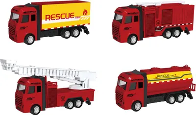 Produktbild von Roter LKW mit Rückziehfunktion, 13x6x4 cm, für Kinder ab 3 Jahren