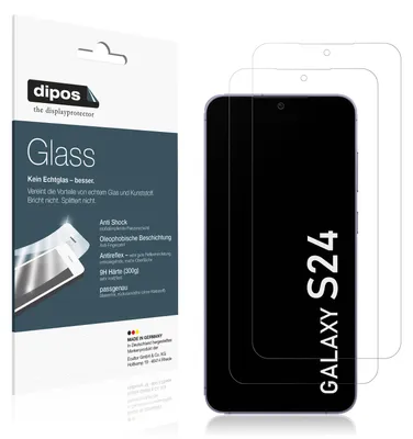 Produktbild von 2x Schutzfolie für Samsung Galaxy S24 matt - Anti-Shock 9H Folie dipos Glass Kunststoffglas