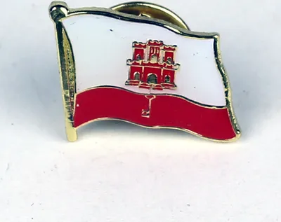 Produktbild von Pin Anstecker Flagge Fahne Gibraltar Flaggenpin Button Badge Flaggen Clip Anstecknadel