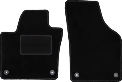 Immagine prodotto di Wielganizator tappetini auto velours anteriori adatto per Volkswagen Sharan II (2010-, minivan) neri, set 2 pz, con fissaggi