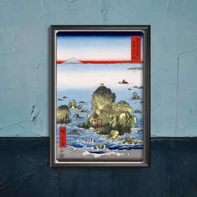 Produktbild von Poster - Canvas - Leinwand - 29,7 cm x 42 cm - Futamigaura in der Provinz Ise
