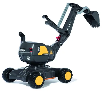 Obrázok produktu pre Rolly Toys Volvo Rollydigger – samohybné rýpadlo s otočnou kabínou na sedenie, čierne