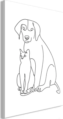 Produktbild von Vlies Leinwandbild - Best Friends (1 Part) Vertical 40x60 cm Tiere g-A-10048-b-a