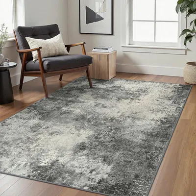 Obrázek produktu pro Koberec Kurzflor, abstraktní design, rozměry 160x230 cm, protiskluzový, vhodný do obývacího pokoje