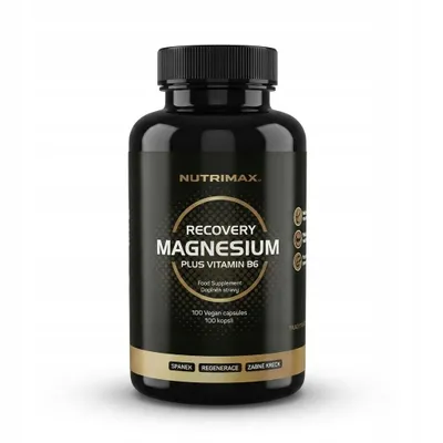 Productafbeelding van NutriMax Magnesium 1000mg + Vitamine B6, 100 capsules. Vermoeidheid, spieren