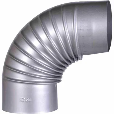 Image de FIREFIX A120/B Coude de poêle 90° FALØ120mm sans porte, gris argenté