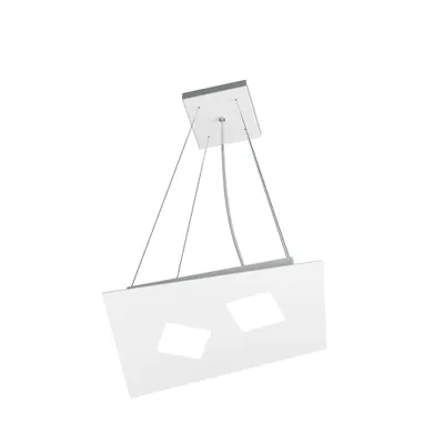 Zdjęcie produktu dla Nowoczesna lampa wisząca metalowa biała 2 światła Gx53