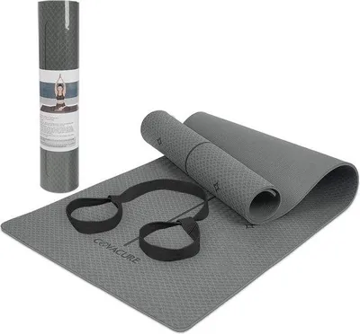 Produktbild von Famanu Sportmat 183 x 66 x 0,8 cm - Yogamat für Fitness und Gymnastik - TPE rutschfest